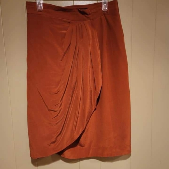 Tahari Dresses & Skirts - Tahati Wrap Around Silk, 100% Silk, Size 14, Rust